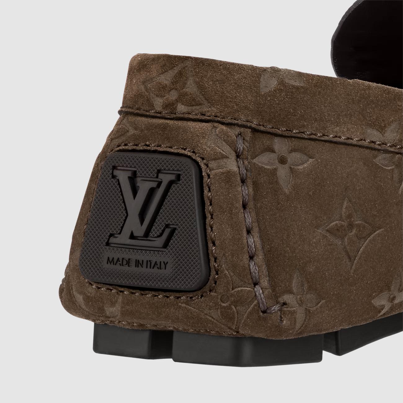 Giày Lười Louis Vuitton Driver Mocassin Nam Nâu